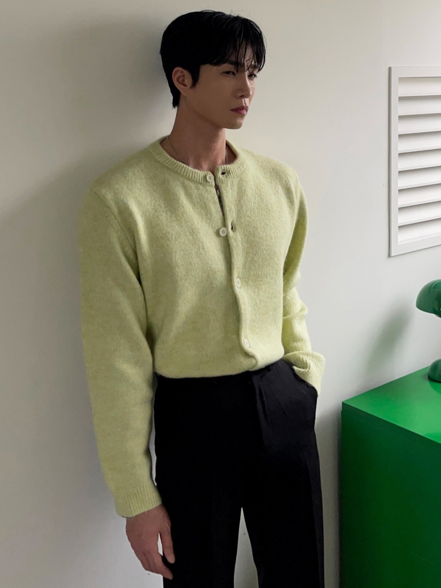 羊駝毛短款開襟衫