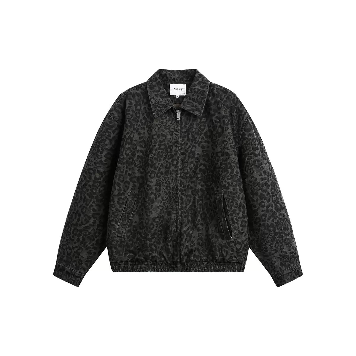 豹紋工裝夾克