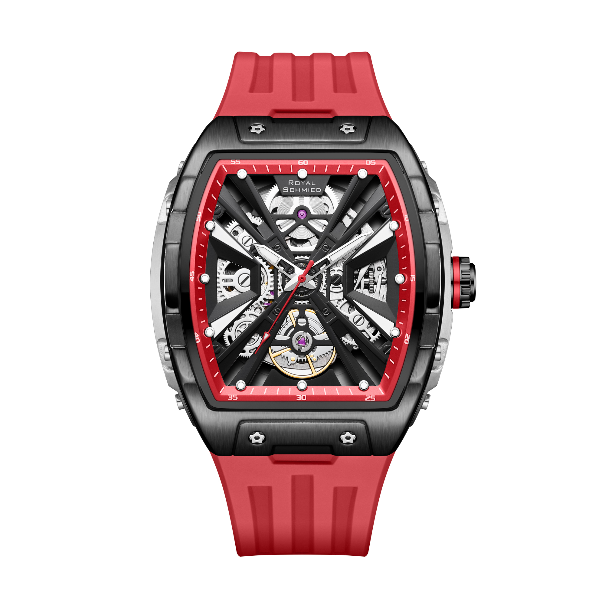 【Royal Schmied】皇家手錶 RYS-C013系列 酒桶款 雙面鏤空 夜光 機械 手錶