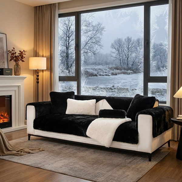 暖冬加厚仿貂絨沙發墊