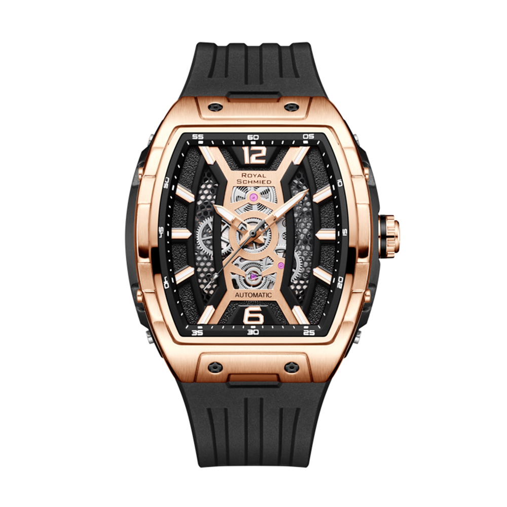 【Royal Schmied 】皇家手錶 RYS-C012系列 酒桶款 雙面鏤空 夜光 機械 手錶