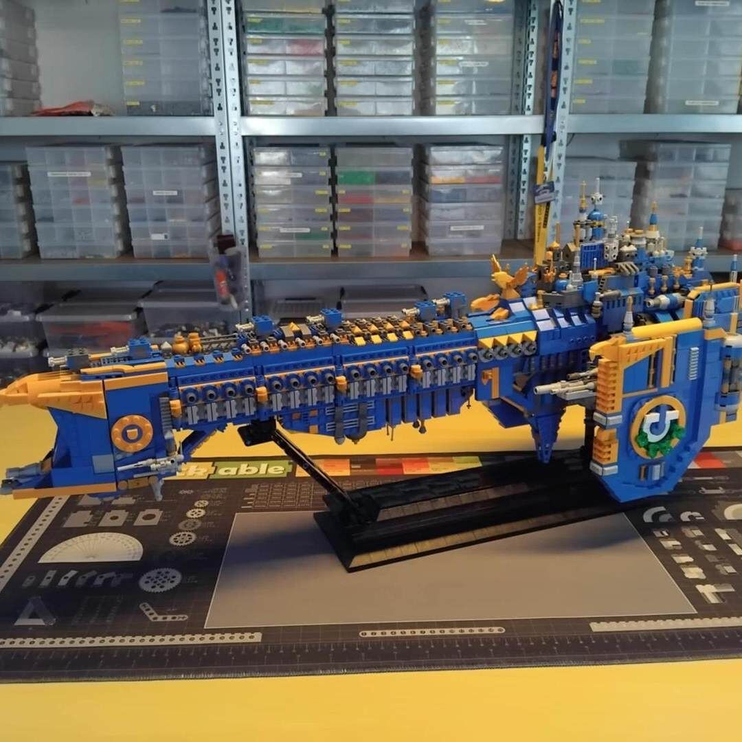 MOC 40K Macragge's Honour Battleship Buildings Set Fit Lego NO BOX MOC160650