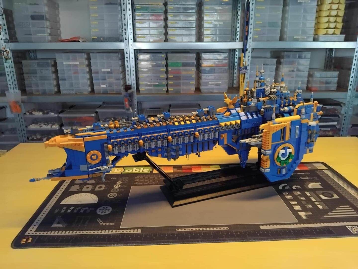 MOC 40K Macragge's Honour Battleship Buildings Set Fit Lego NO BOX MOC160650