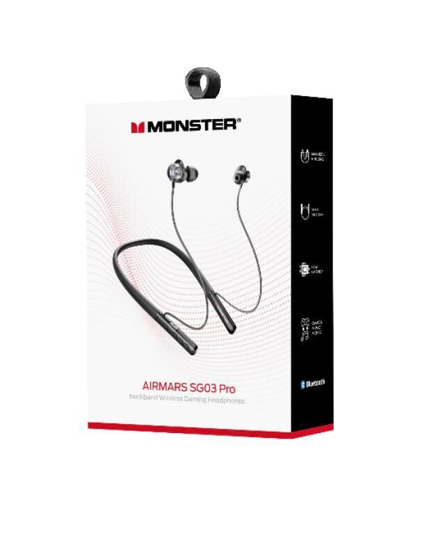 🟡MONSTER AIRMARS SG03 PRO 頸掛式無線藍牙耳機 Z772（3/1截單之後2-3星期寄出）
