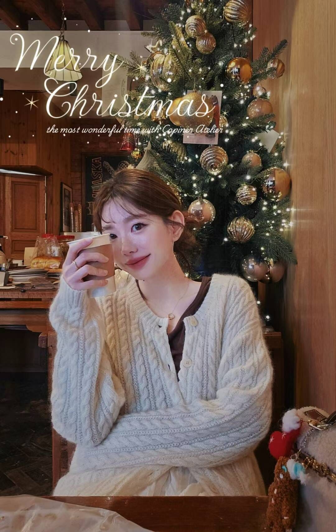 CP5326 慵懶感麻花針織外套 - 米白 *特價* (優惠碼不適用)