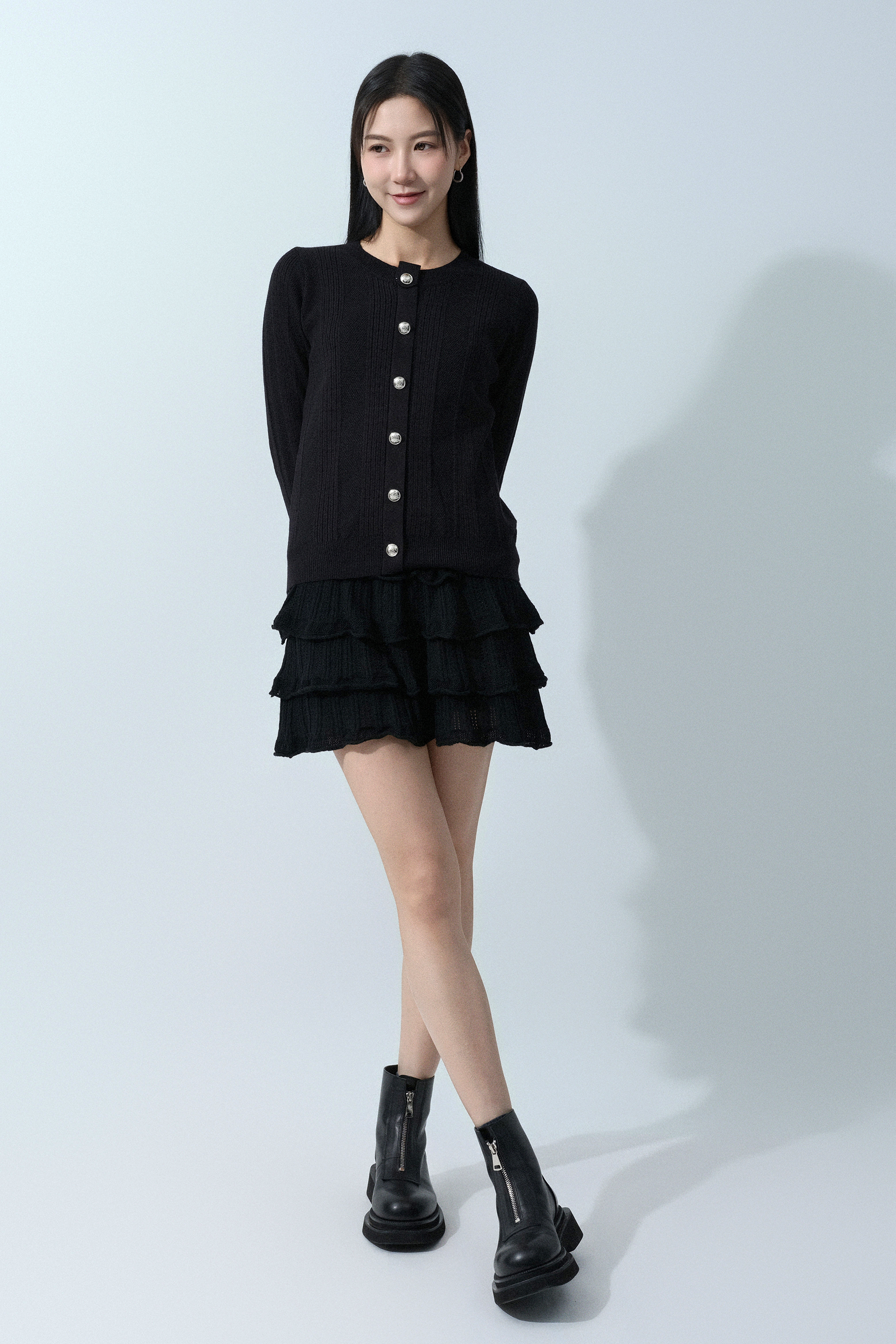 通花針織層層蛋糕短裙（預購產品）