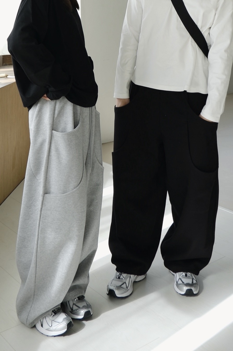 <本季嚴選😎>多口袋弧線剪裁棉褲