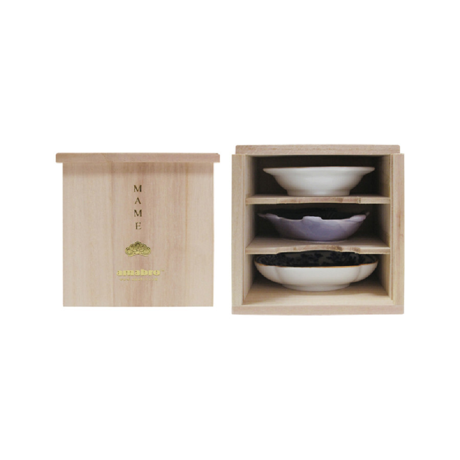amabro-MAME 豆皿-收藏木製禮盒，3入，精緻小巧，送禮或收藏，都是高顏質的時尚單品