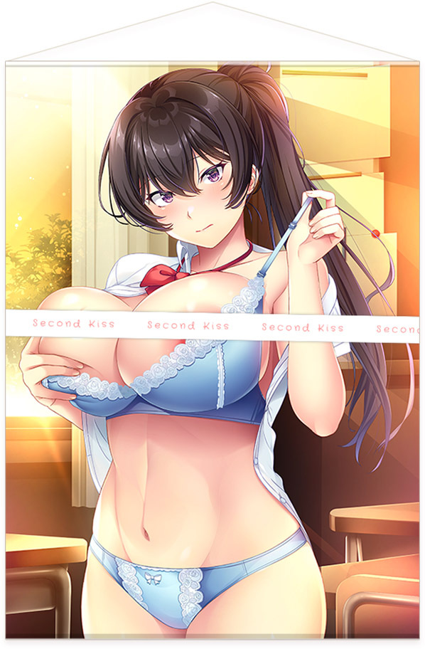 「R18.Japan」「預購」mdfあん先生描き下ろし ダキカノ Second Kiss 深見ありさ A1サイズ2重タペストリー 掛布