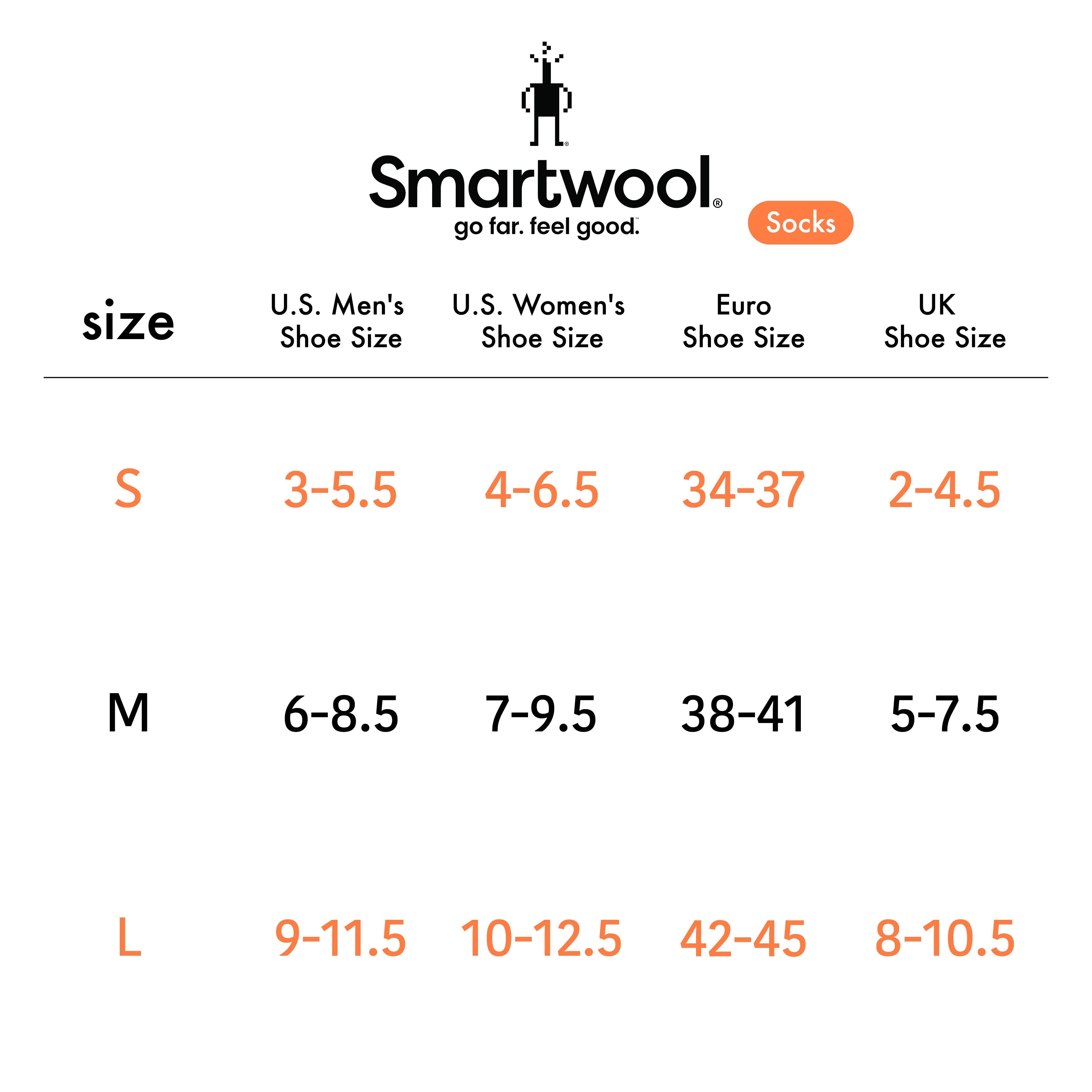 【 L 號】SMARTWOOL 羊毛襪 Unisex 日著中長襪 出遊趣 炭黑色 SW002626003
