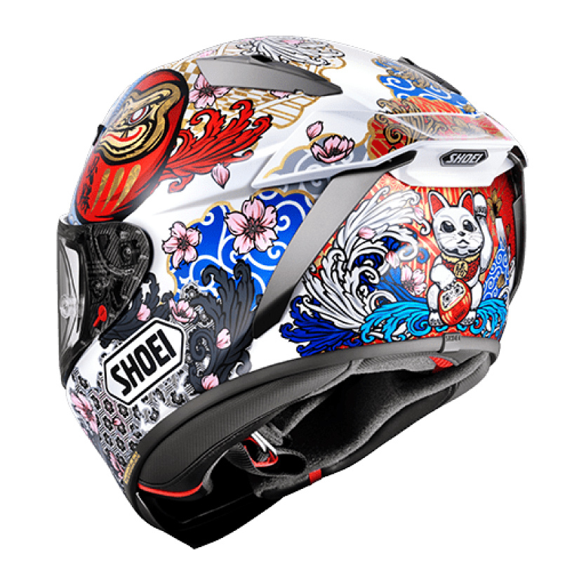 安信｜SHOEI X-Fifteen X-15 MARQUEZ MOTEGI5 TC-6 白招財貓全罩式安全