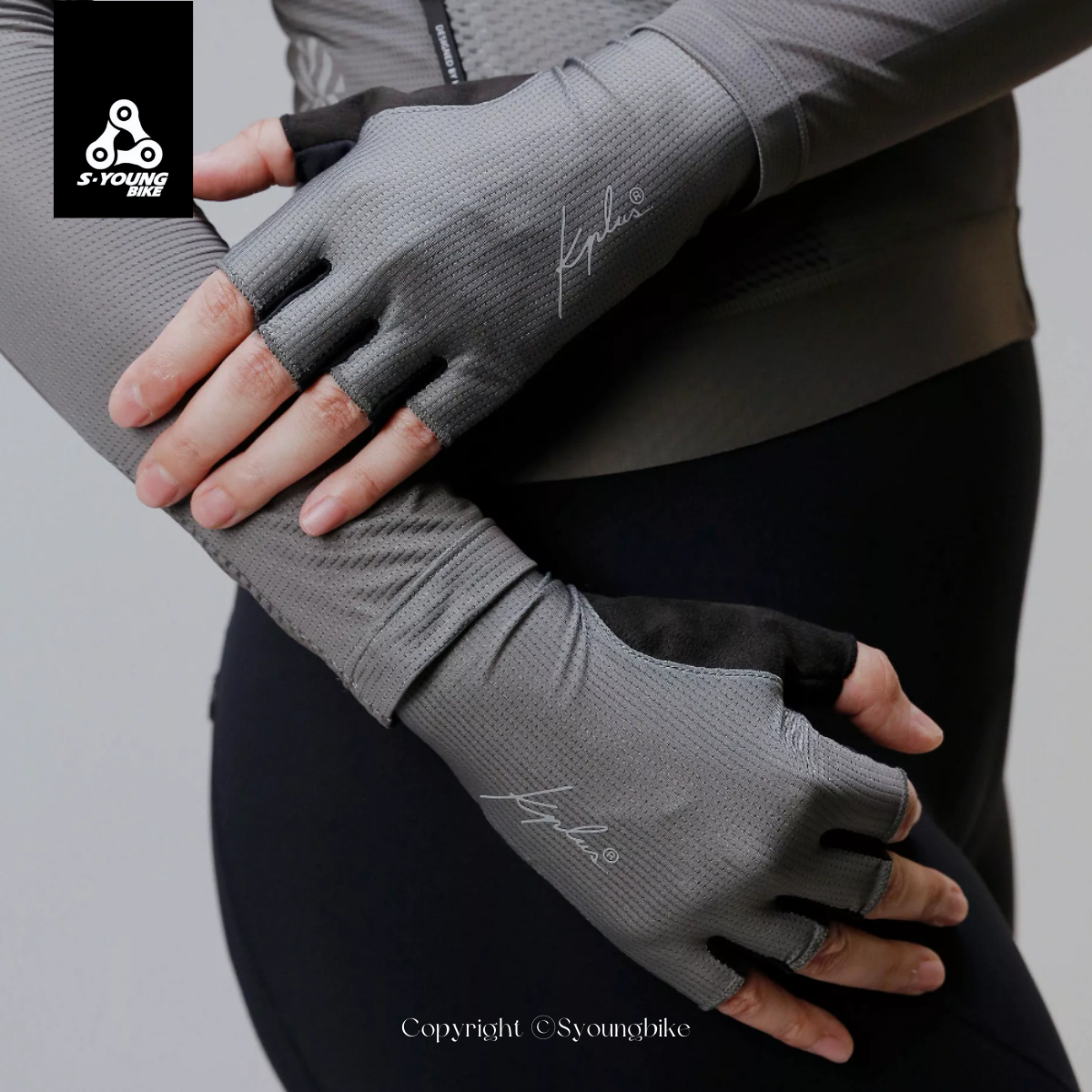 新款【KPLUS】單車短指手套 / 夜幕綠