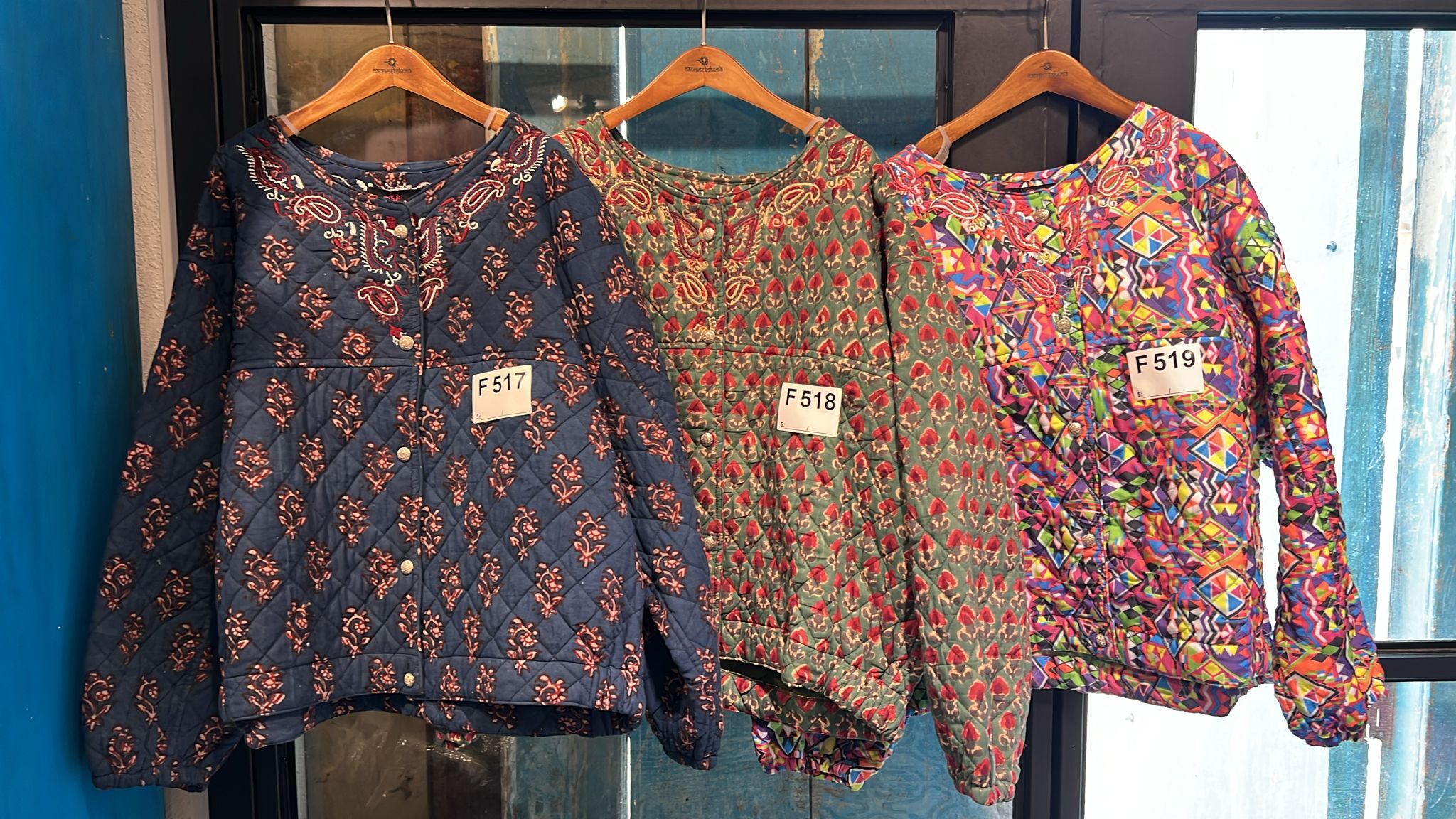 Macrame jacket - F517 blue / F518 green / F519 multi  (1229live)