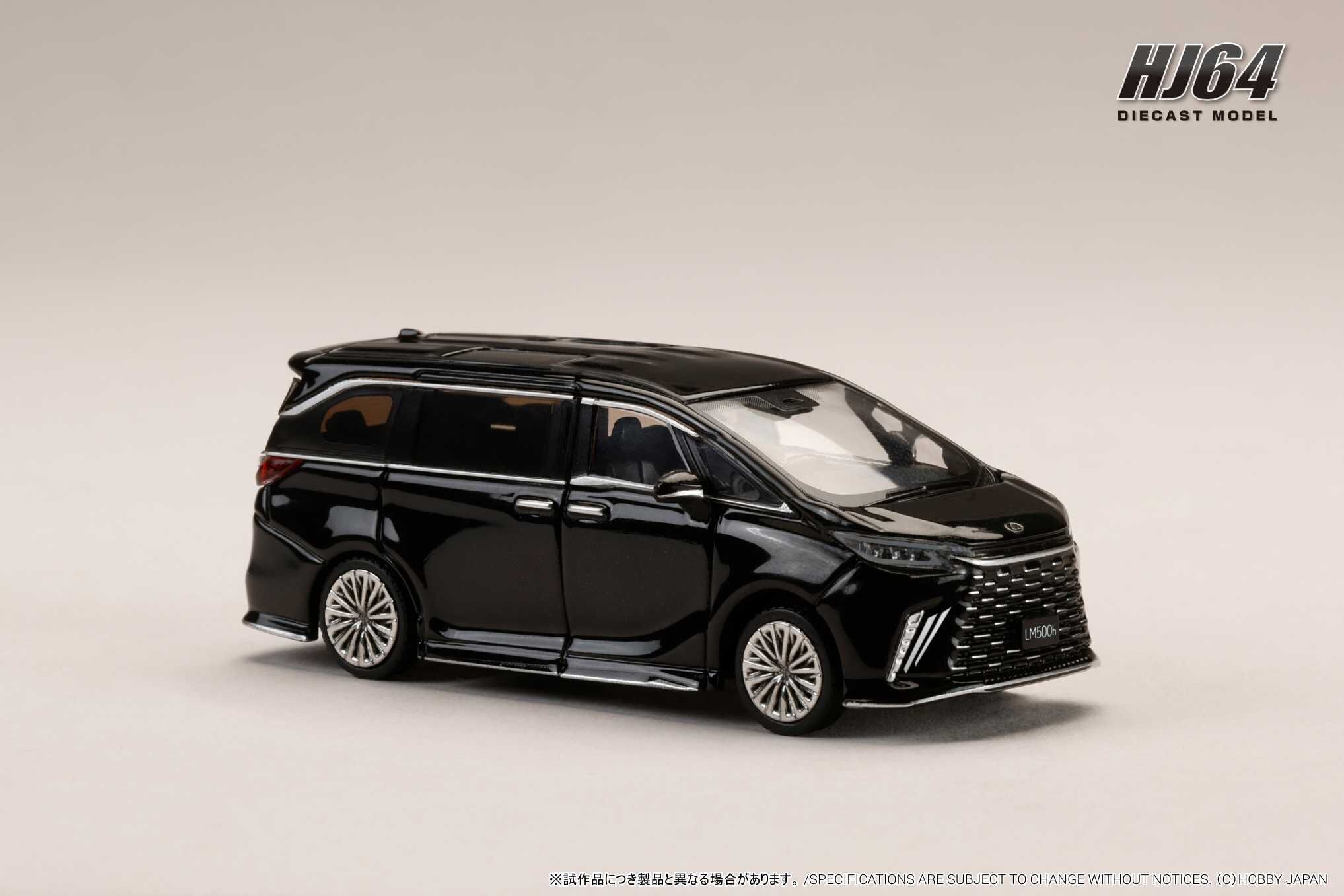 PO-$161 * HOBBY JAPAN * 1:64 LEXUS LM CUSTOMIZED VERSION 6 SEATER 500h (RHD) / Black Interior Black glass