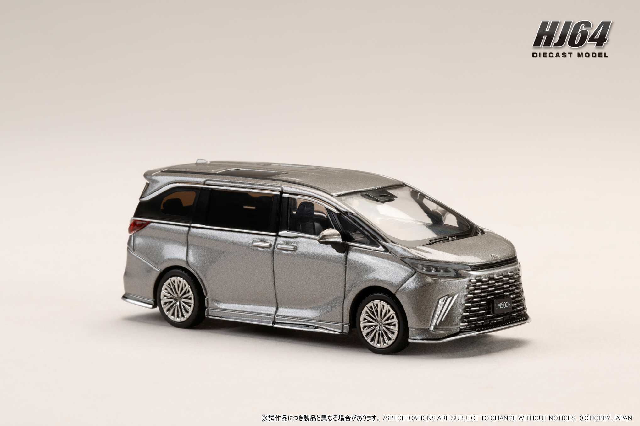 PO-$161 * HOBBY JAPAN * 1:64 LEXUS LM CUSTOMIZED VERSION 6 SEATER 500h (RHD) / Black Interior Sonic Titanium