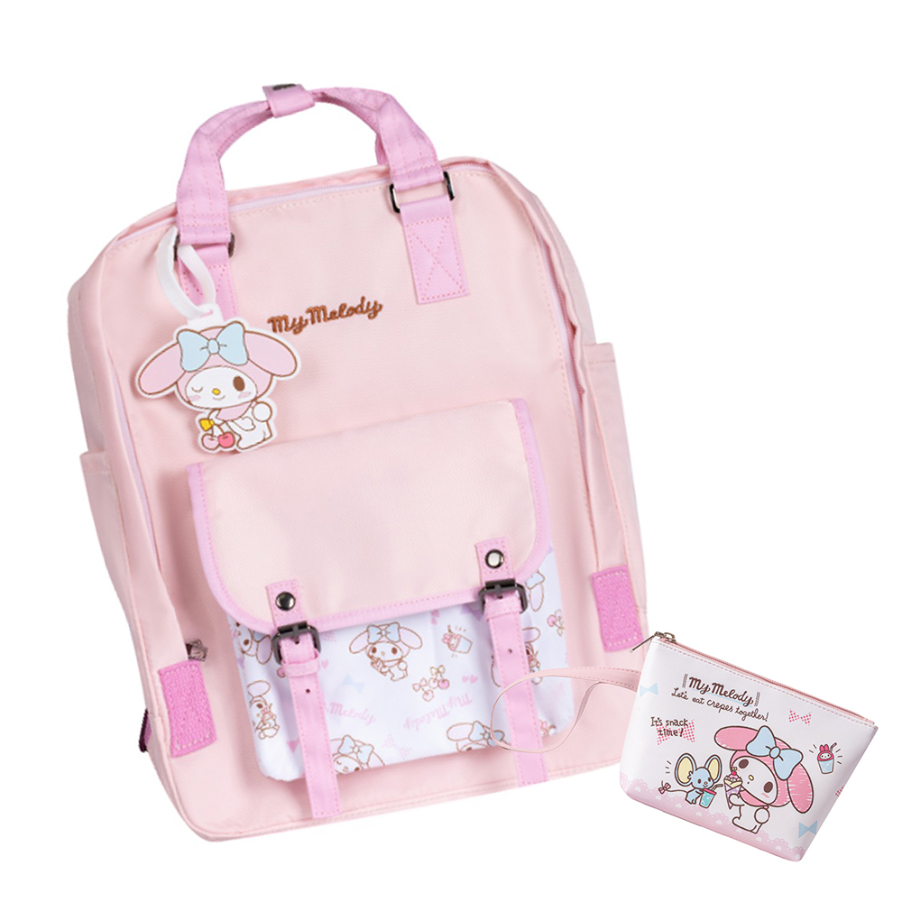 三麗鷗休閒書包超值組 書包+筆袋(雙肩背包+筆袋)