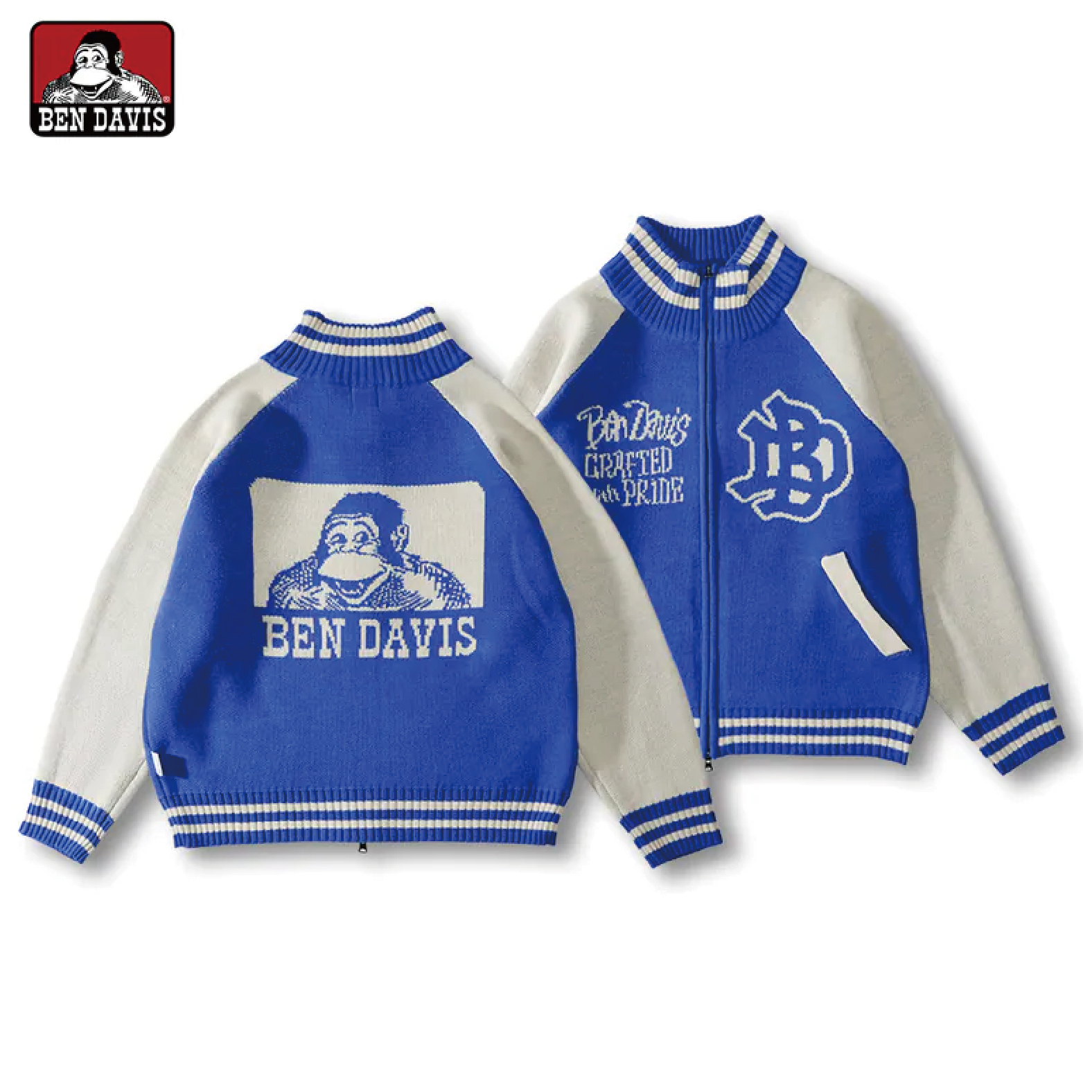 【 BEN DAVIS | COWICHAN SWEATER 針織外套 - 藍 】