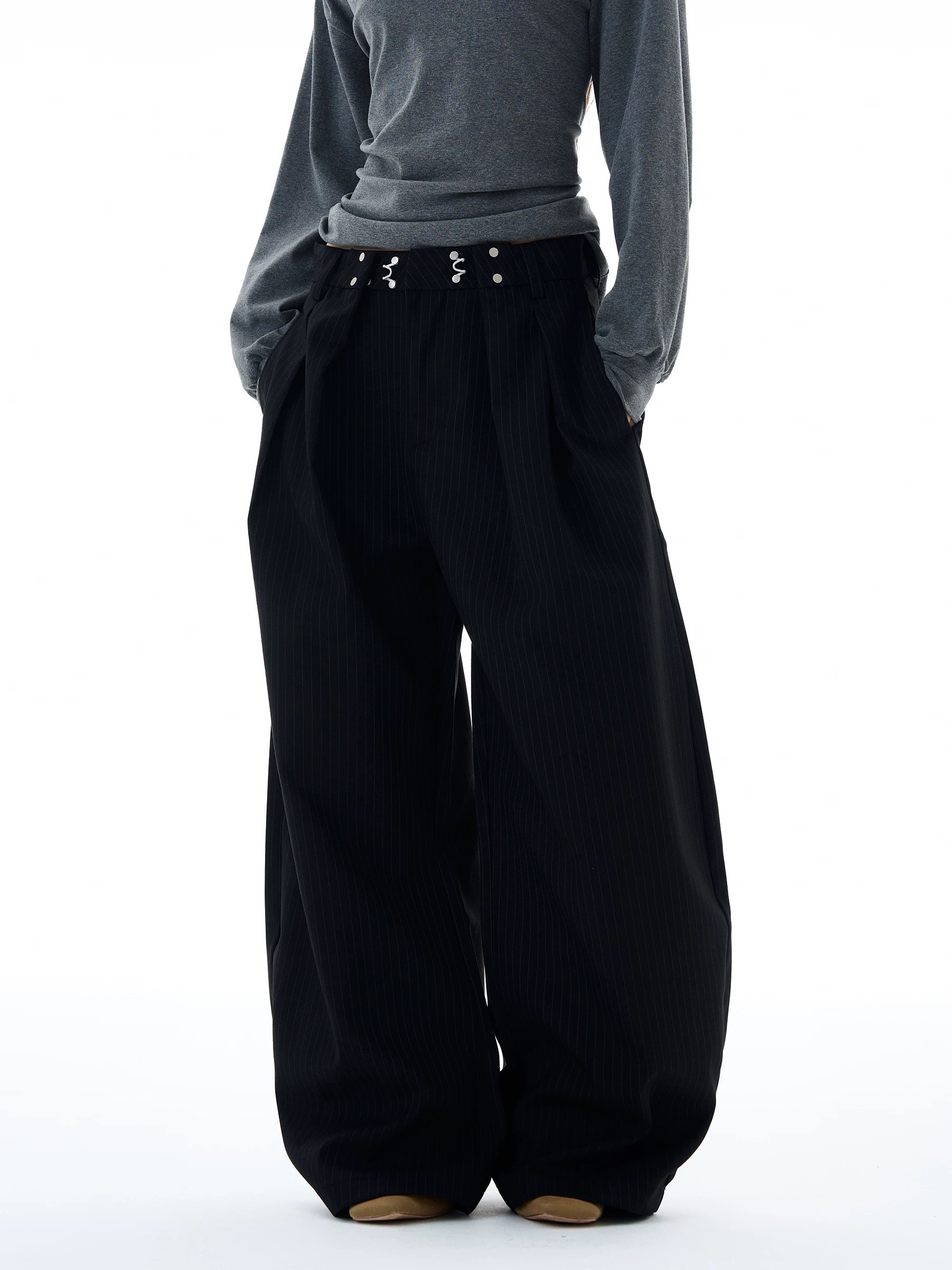 - SIMPLEACTION - 美式設計感老錢風西裝褲