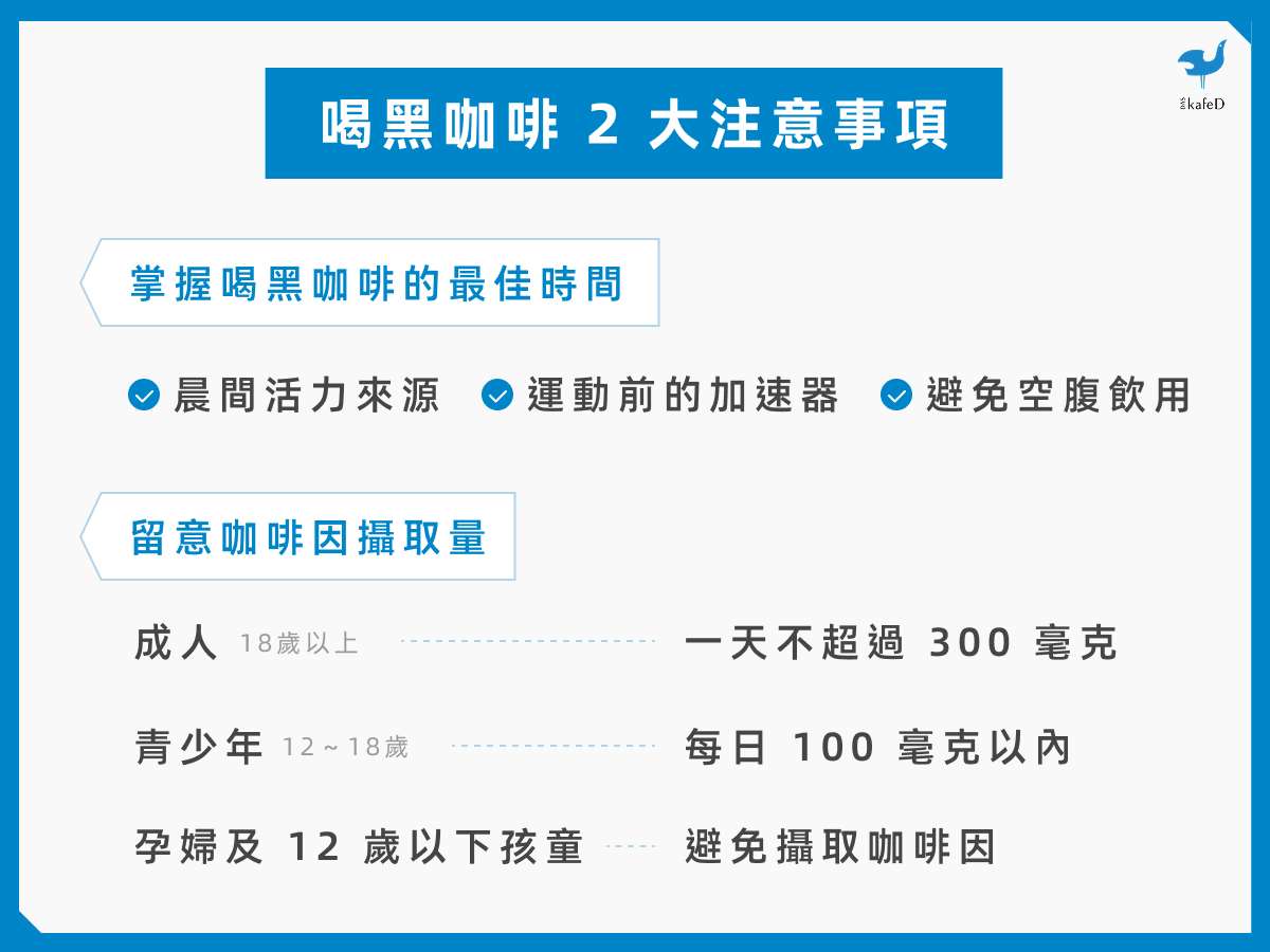 喝黑咖啡 2 大注意事項