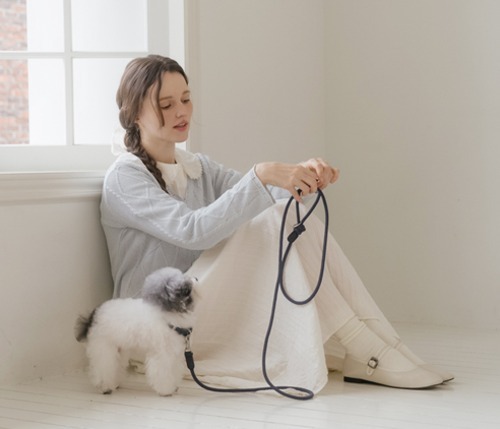 Stroll 輕量款細版牽繩_深藍