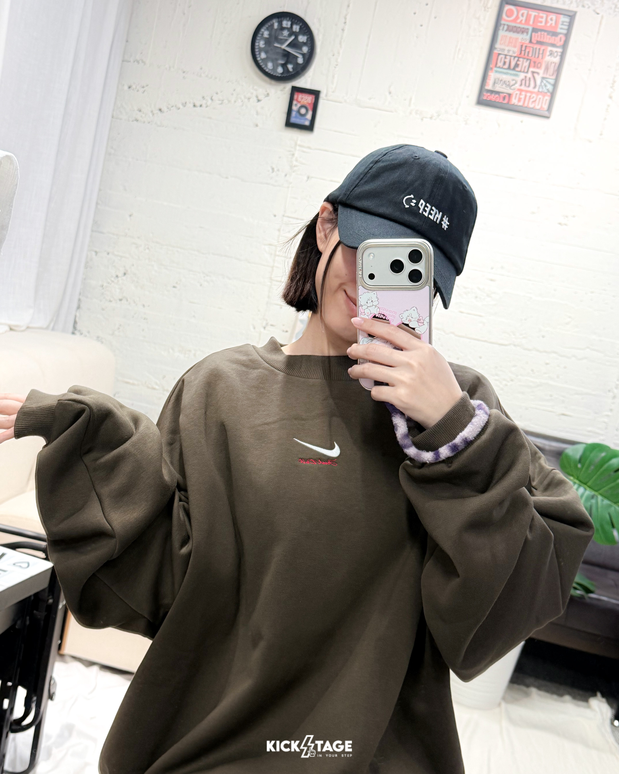 男款 NIKE THERMA-FIT CNY TEE 棕色 白色 馬年 新年 印花 內刷毛 刺繡LOGO 長T 大學T【IQ3819】NKTF