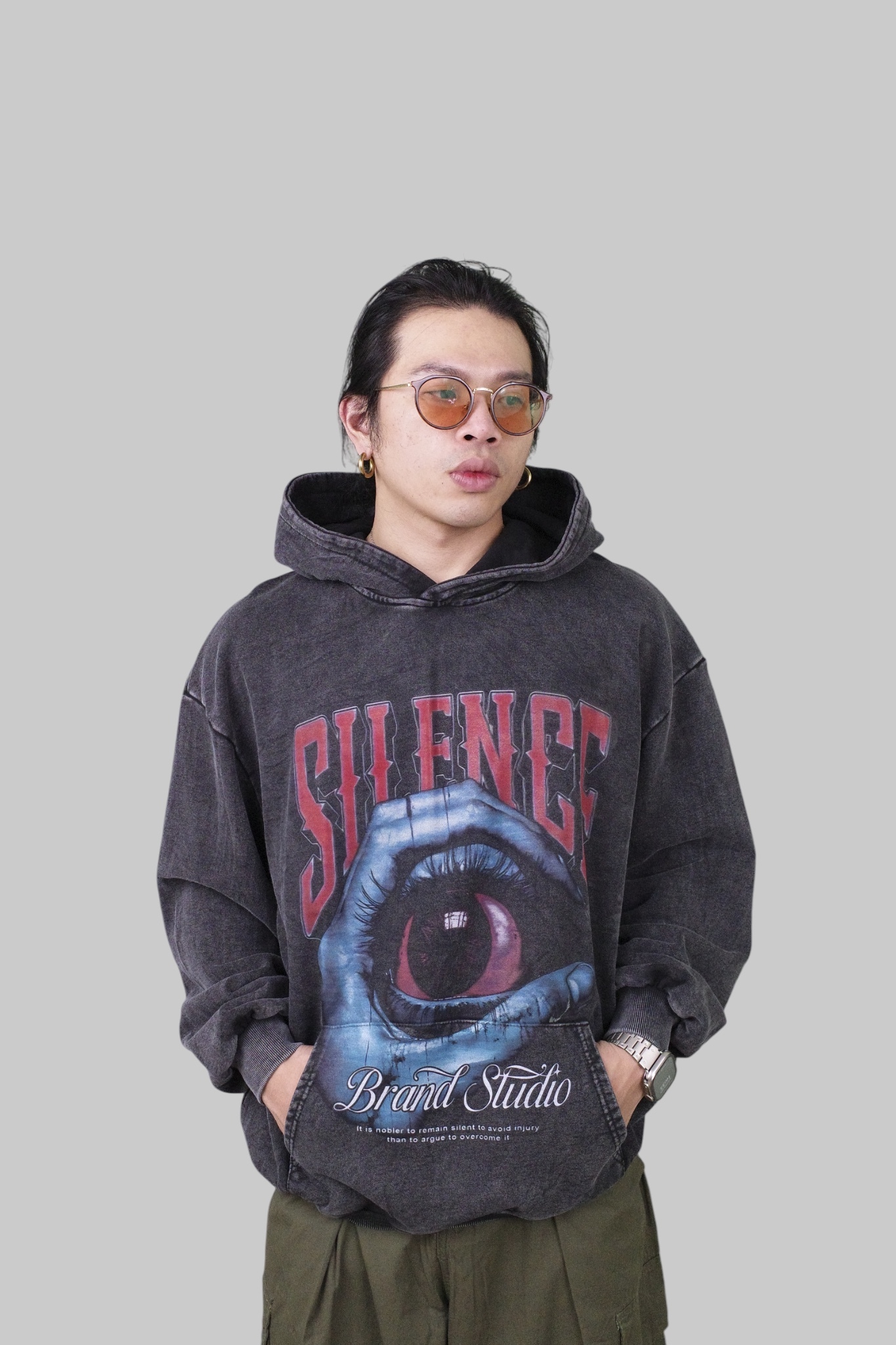 『Always_Good』水洗 做舊 印花 插畫 帽TEE