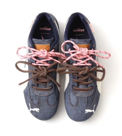【Luxury】國外限定 獨家預購 PUMA SPEEDCAT 0DENIM DARK INDIGO WARM WHITE 粉紅牛仔布 深靛藍-暖白 賽車鞋