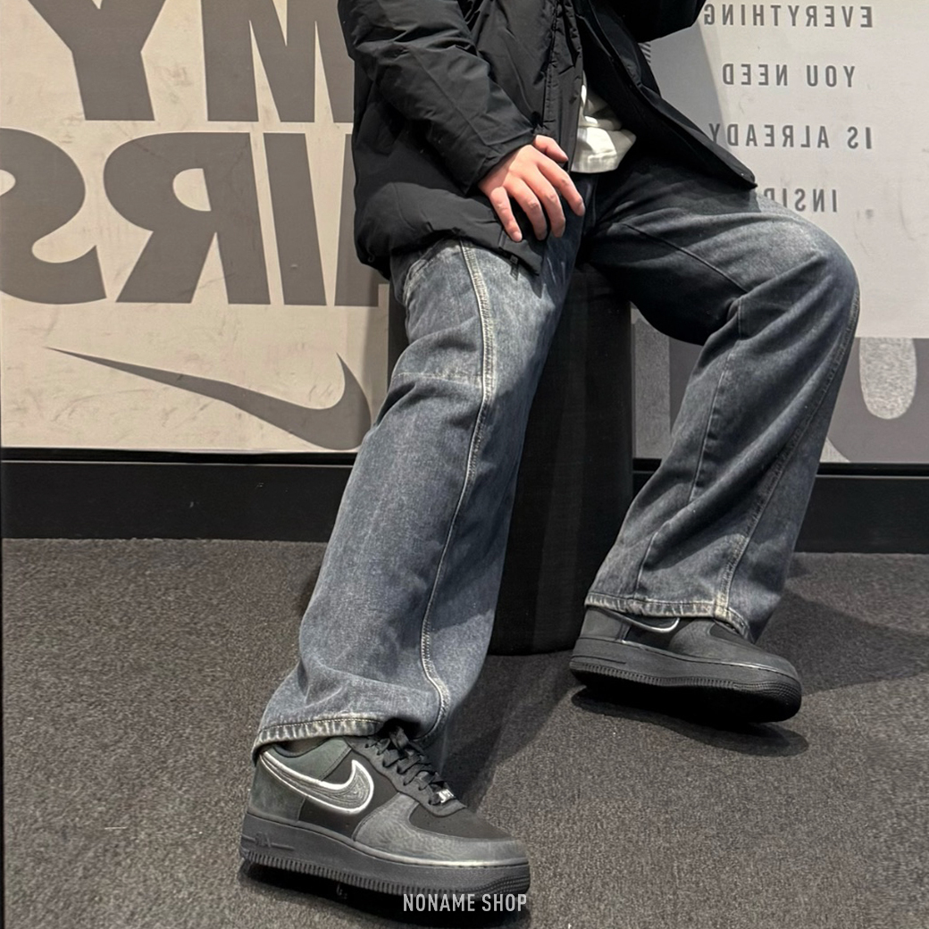 NIKE AIR FORCE 1 07 LV8 皮革 縫線SWOOSH 漸層 拼接 經典AF1 兩色 (男款)