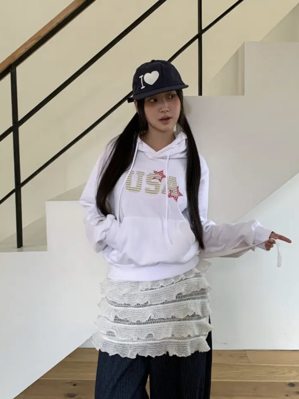 【網站限定優惠】USA & Star 拼布連帽衛衣