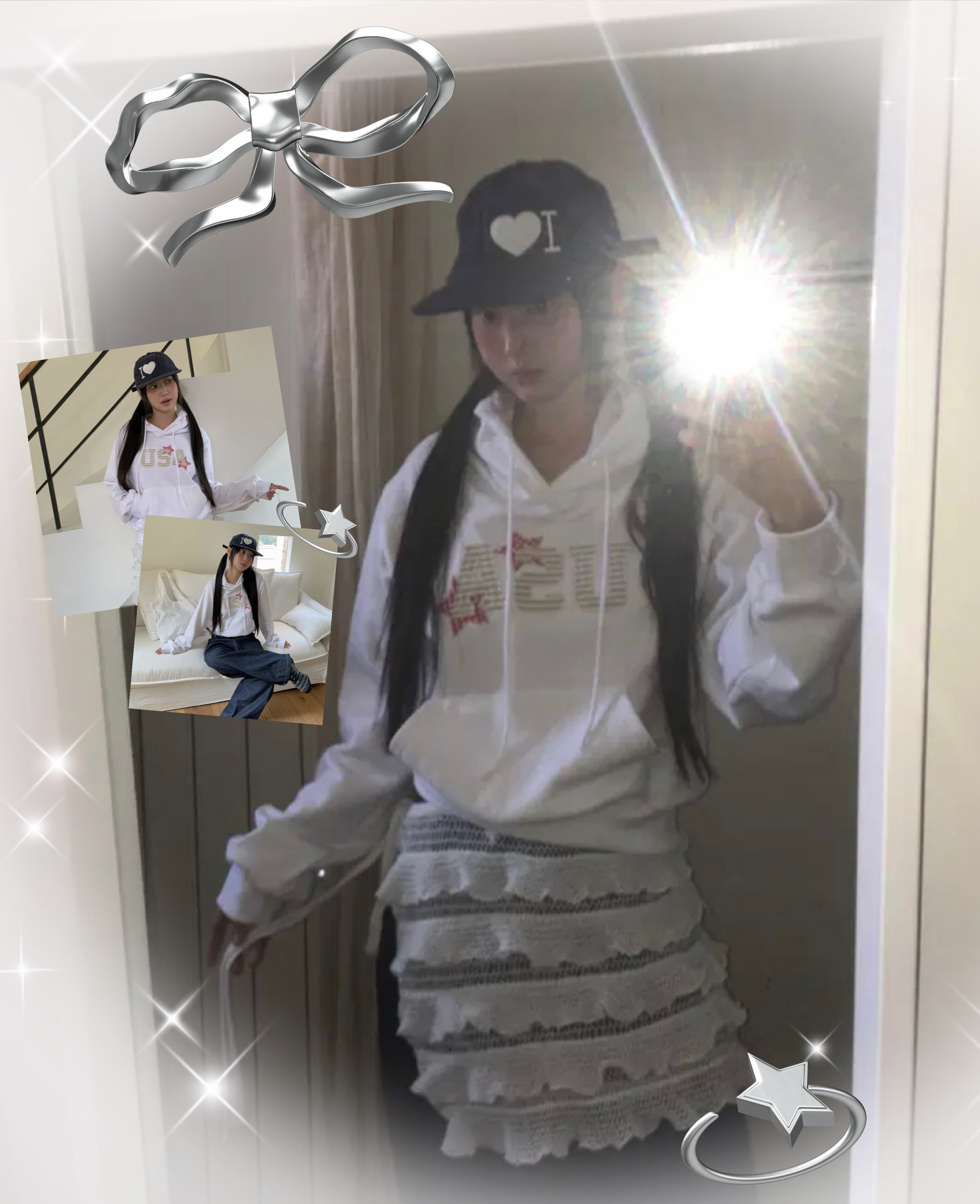 【網站限定優惠】USA & Star 拼布連帽衛衣