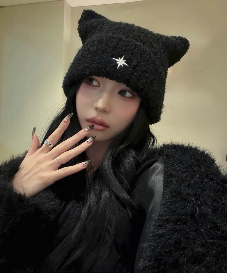 <😻小貓系冬日氛圍> 🇰🇷NOMBRE 刺繡貓耳毛線帽 三色