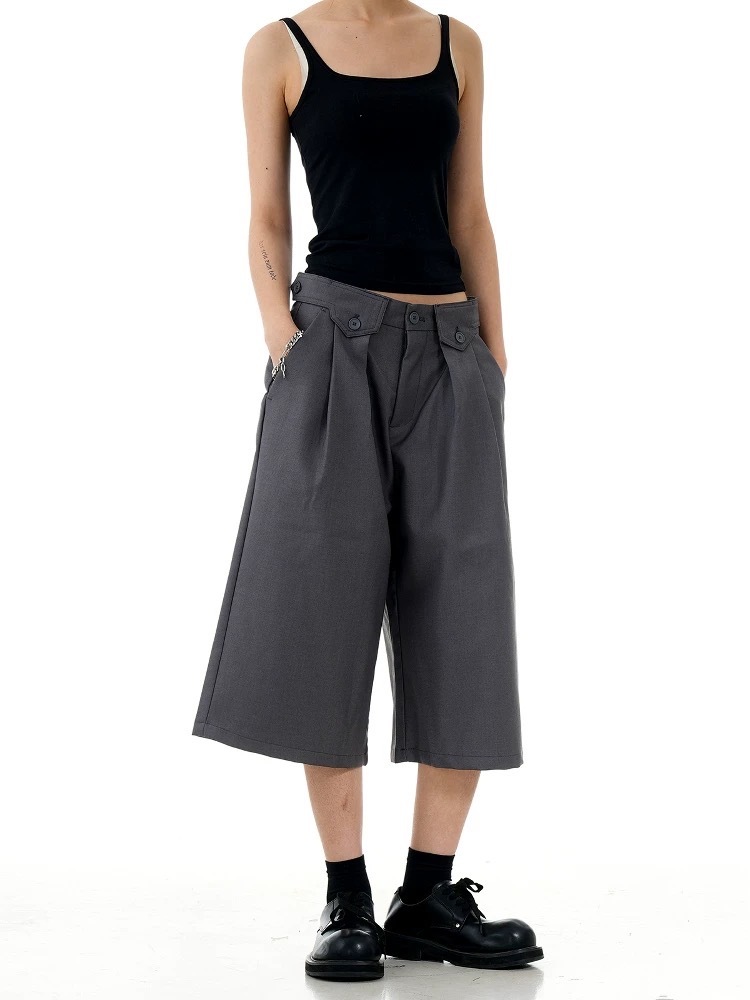 - SIMPLEACTION - 美式cleanfit休閒直筒七分褲