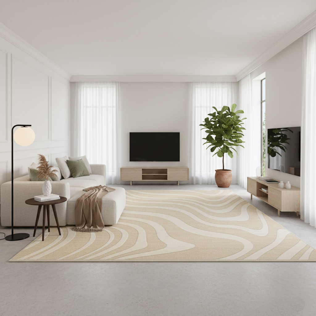 暖杏恬靜圓絨室內地毯