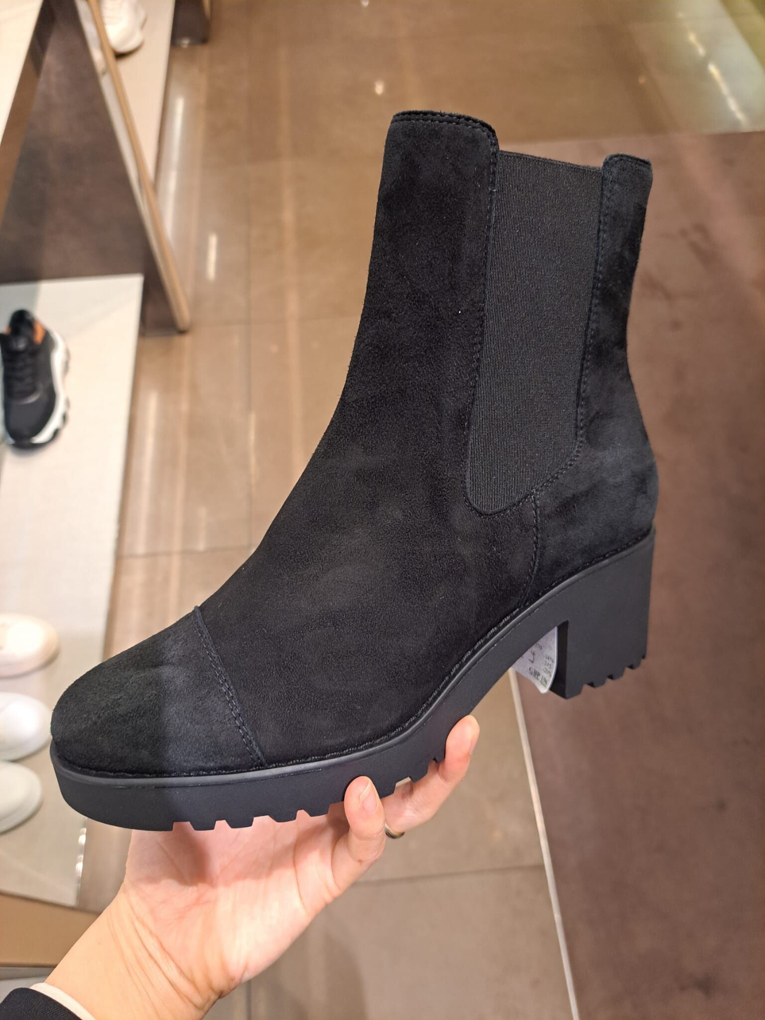 Tods Hogan HXW277 suede heels boots Black