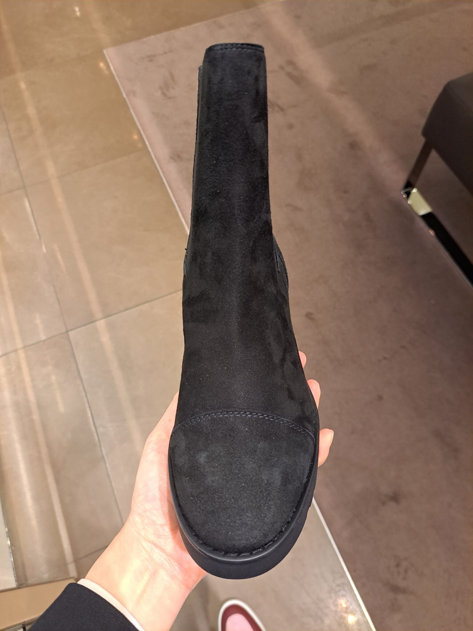 Tods Hogan HXW277 suede heels boots Black