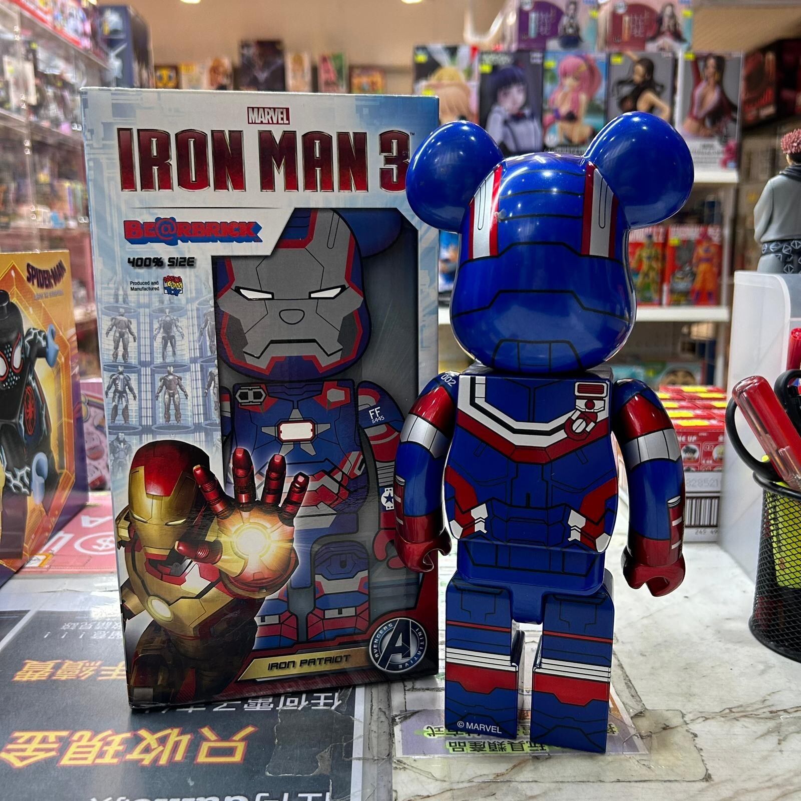 Medicom Toy Be@rbrick Iron Patriot 400% (開封品,介意者請勿下單,不設退換)