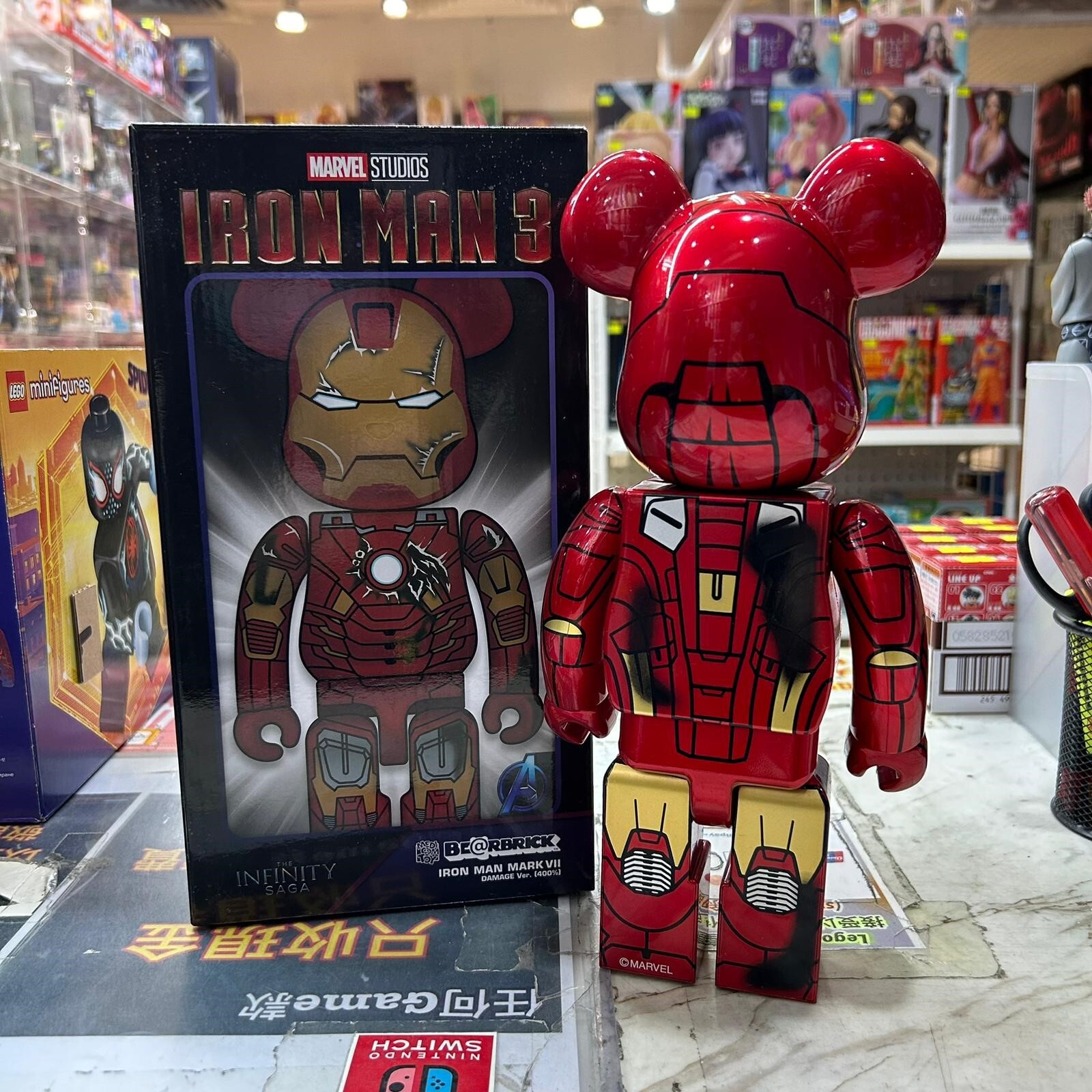 Medicom Toy Be@rbrick Iron Man Mark VII Damage Ver. 400% (開封品,介意者請勿下單,不設退換)