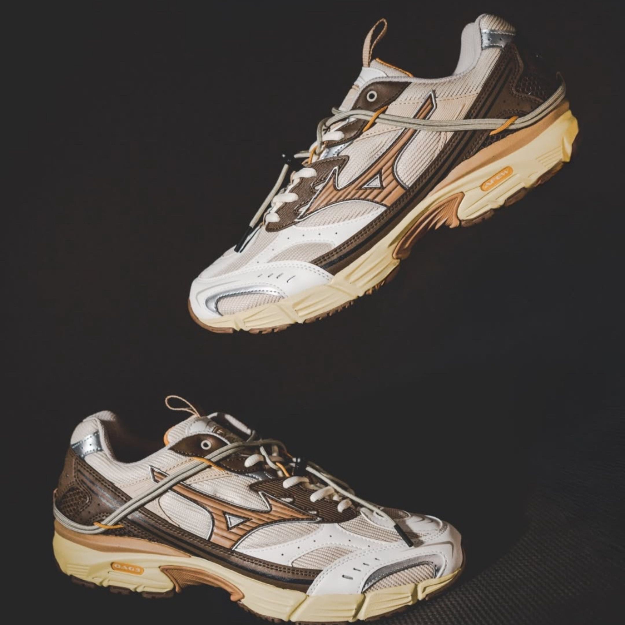 NICEDAY 代購 Mizuno MXR x AFEW 聯名 棕色 摩卡 可可 棕 糖炒栗子 復古 慢跑 D1GD253501