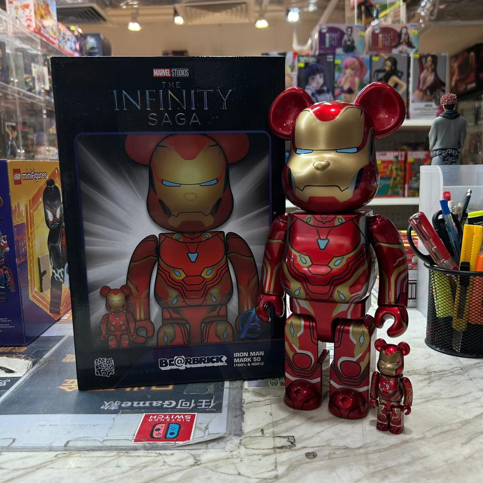 Medicom Toy Be@rbrick Iron Man Mark 50 100% & 400% (開封品,介意者請勿下單,不設退換)