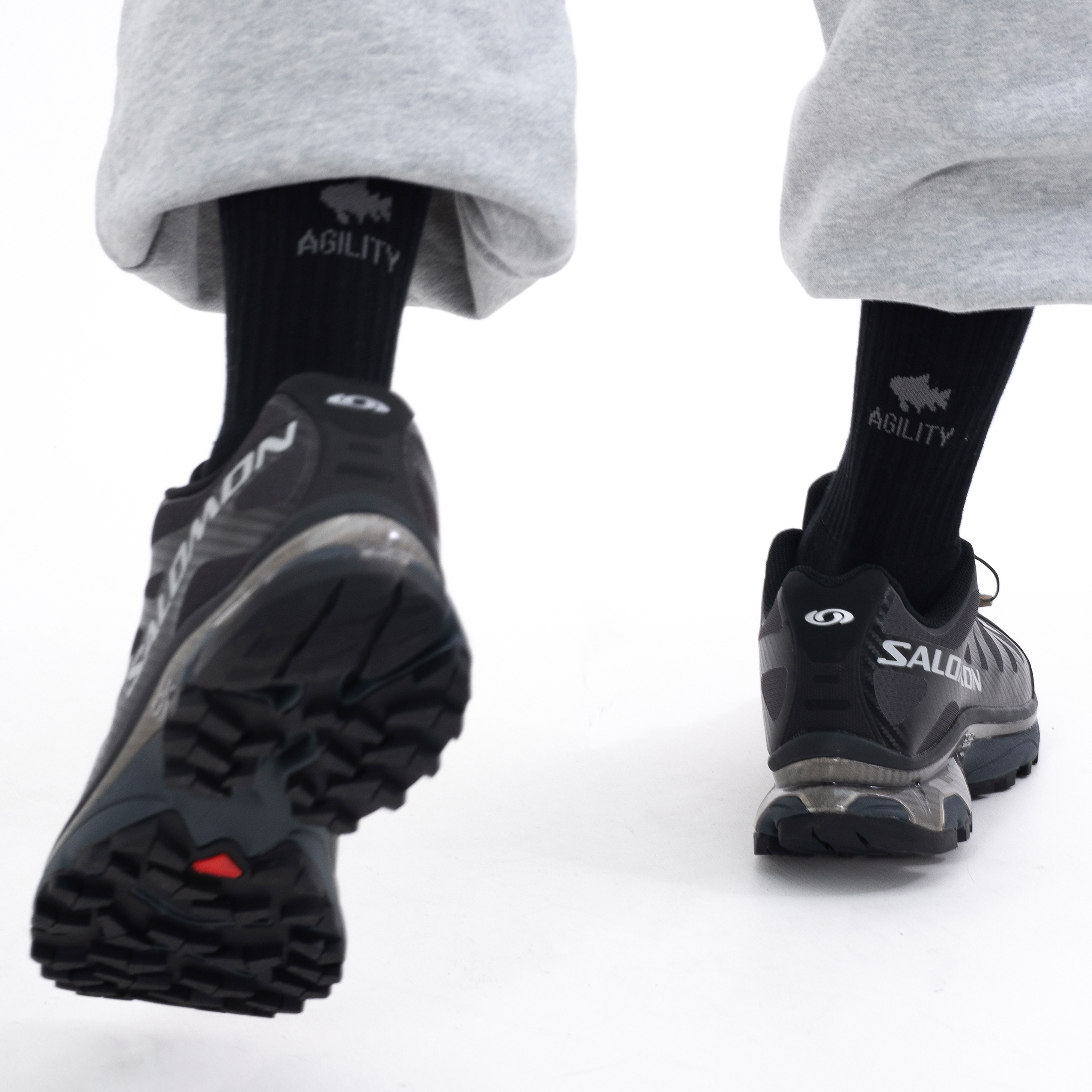 AGILITY Shadow Striped Ribbed Socks 魚影 雙色條紋 長襪 [SC90]