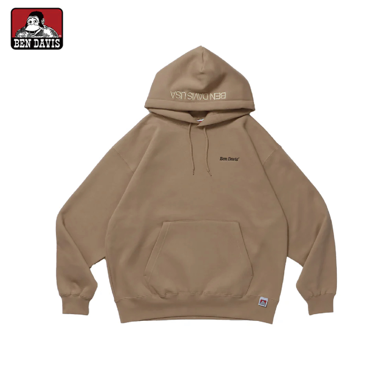 【 BEN DAVIS | 猿人背影刺繡帽TEE - 3色 】