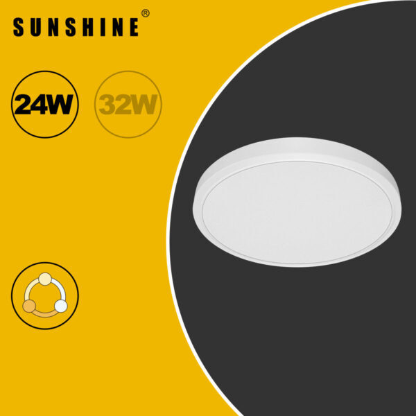 [CLK2-T款] 超薄設計天花吸頂燈 三色溫不可調光暗 24W / 32W