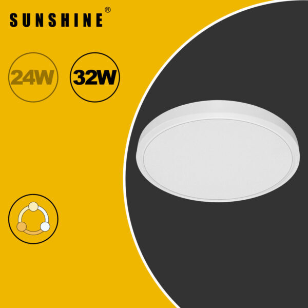 [CLK2-T款] 超薄設計天花吸頂燈 三色溫不可調光暗 24W / 32W