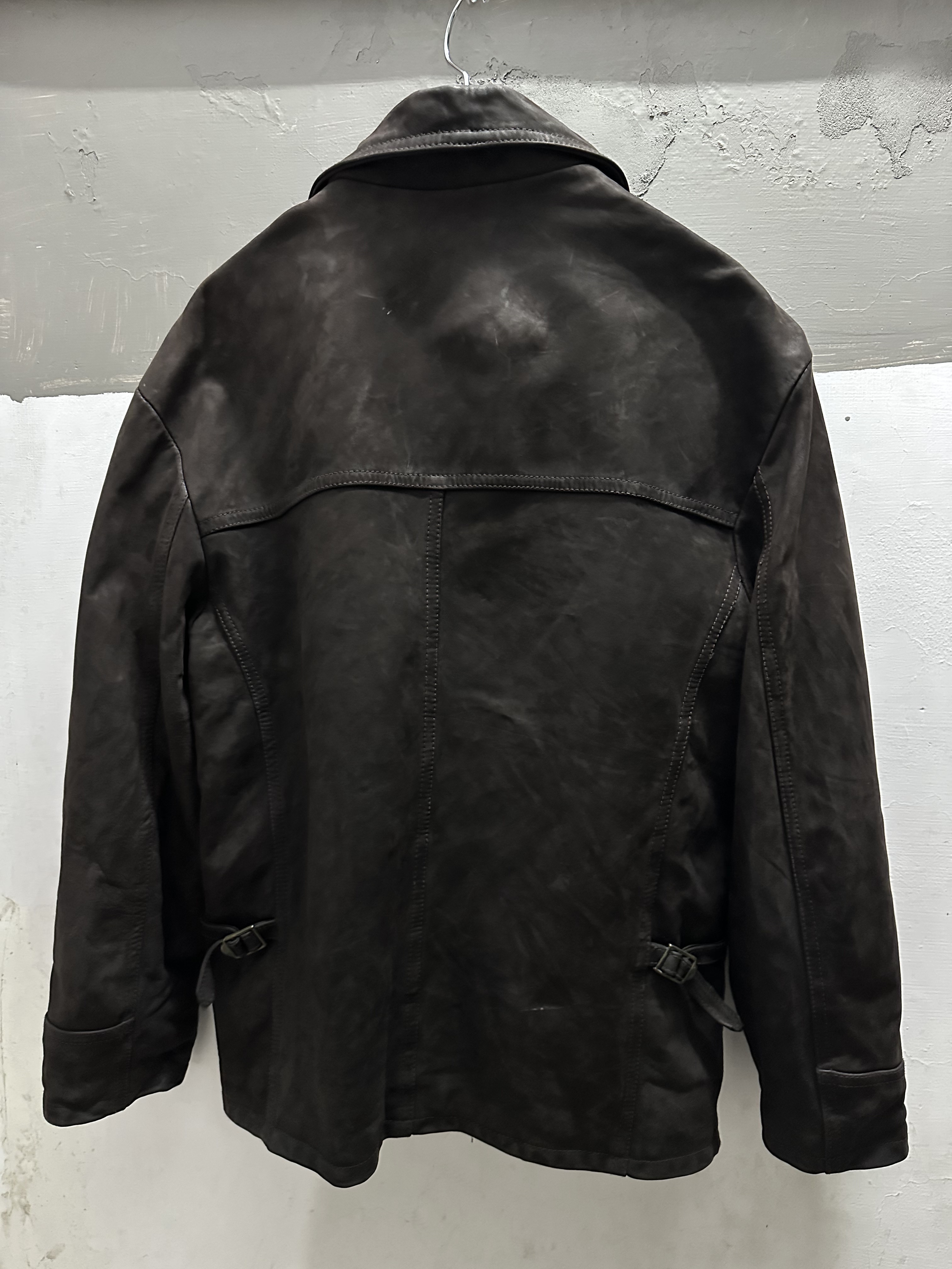 90~00’s EURO Car Coat Type Leather Jacket