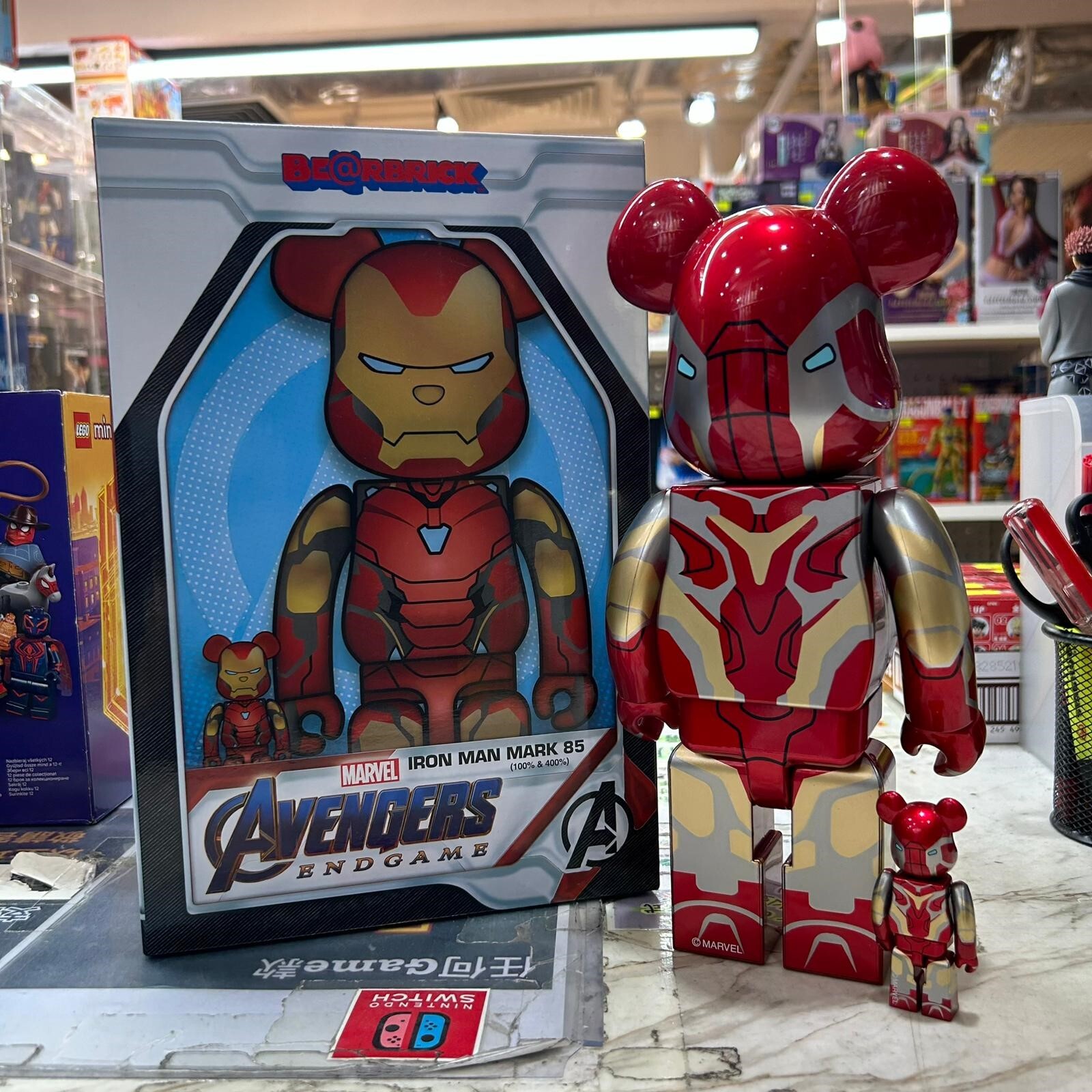 Medicom Toy Be@rbrick Iron Man Mark 85 100% & 400% (開封品,介意者請勿下單,不設退換)