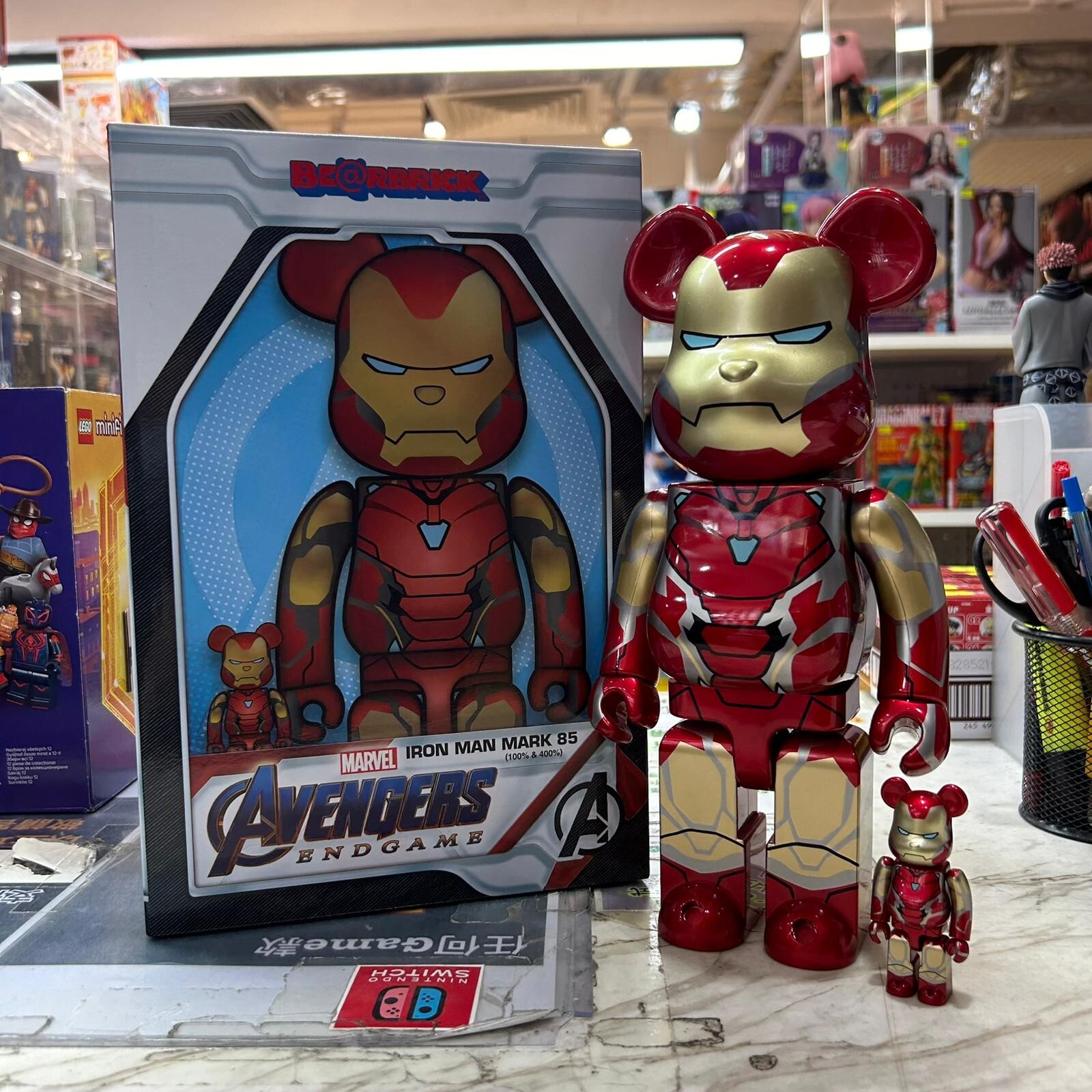 Medicom Toy Be@rbrick Iron Man Mark 85 100% & 400% (開封品,介意者請勿下單,不設退換)
