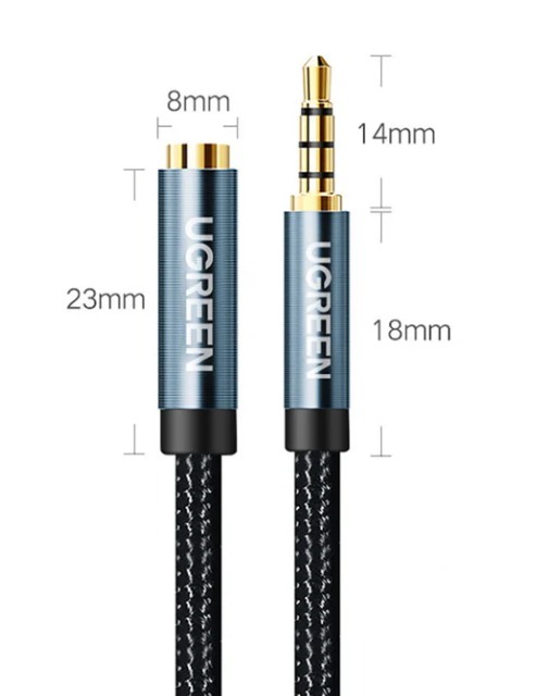 Ugreen 3.5mm TRRS 音頻延長線 - 1/2米_AV118