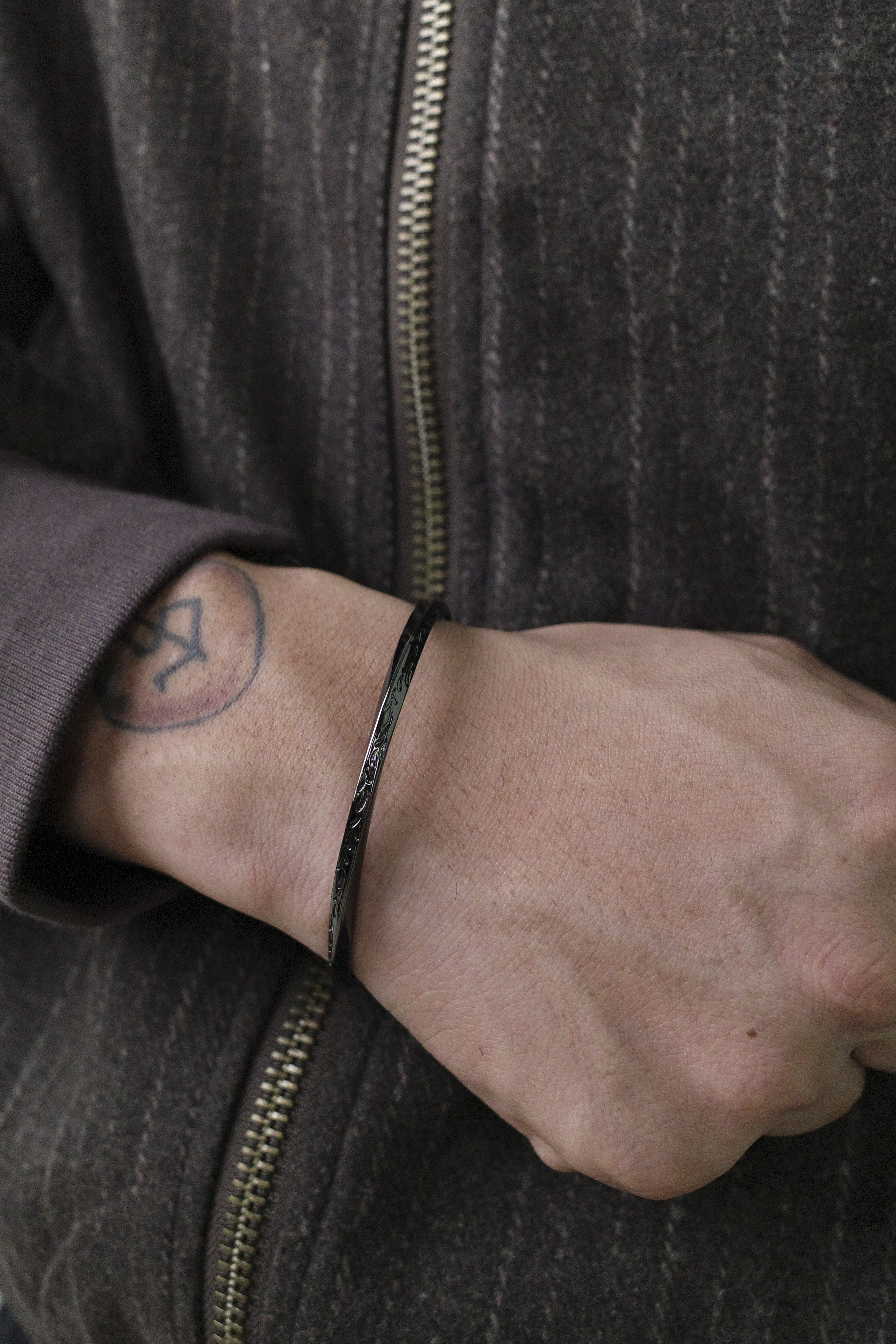 『Always_Good』做舊 開口 草紋 手環