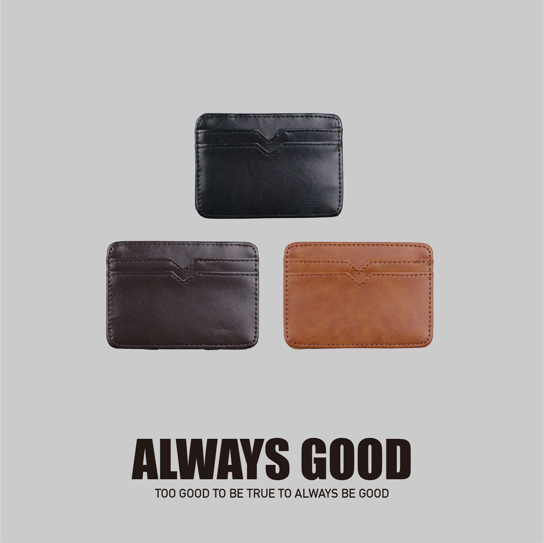 『Always_Good』皮革 可收零錢 錢包 卡夾