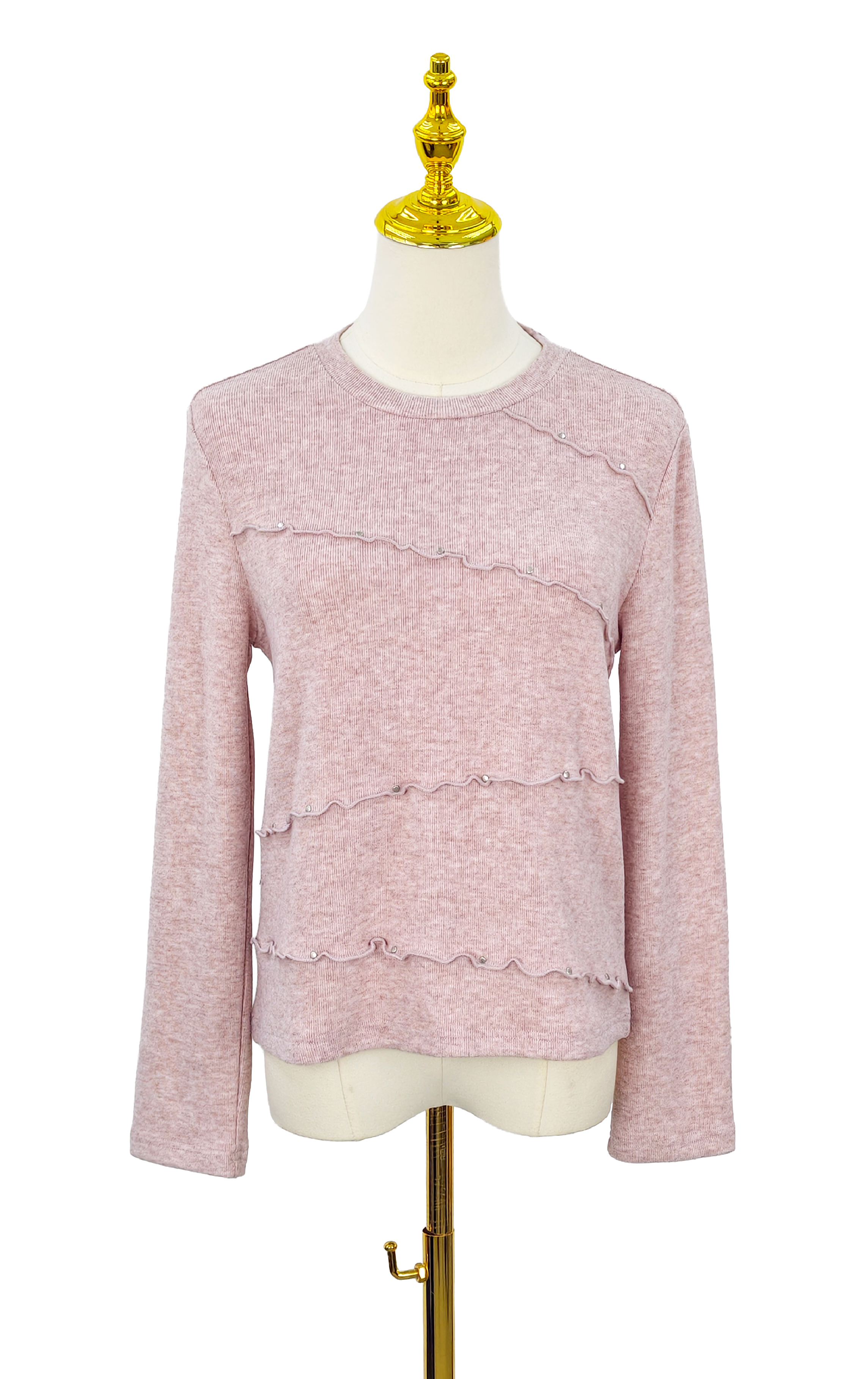 荷葉邊紋針織上衣 LT0334